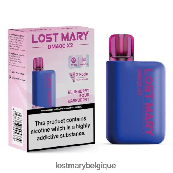 Lost Mary Belgique- perdu mary dm600 x2 vape jetable 6DD84B202 myrtille, framboise aigre